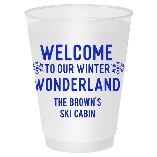 Welcome To Our Winter Wonderland Shatterproof Cups